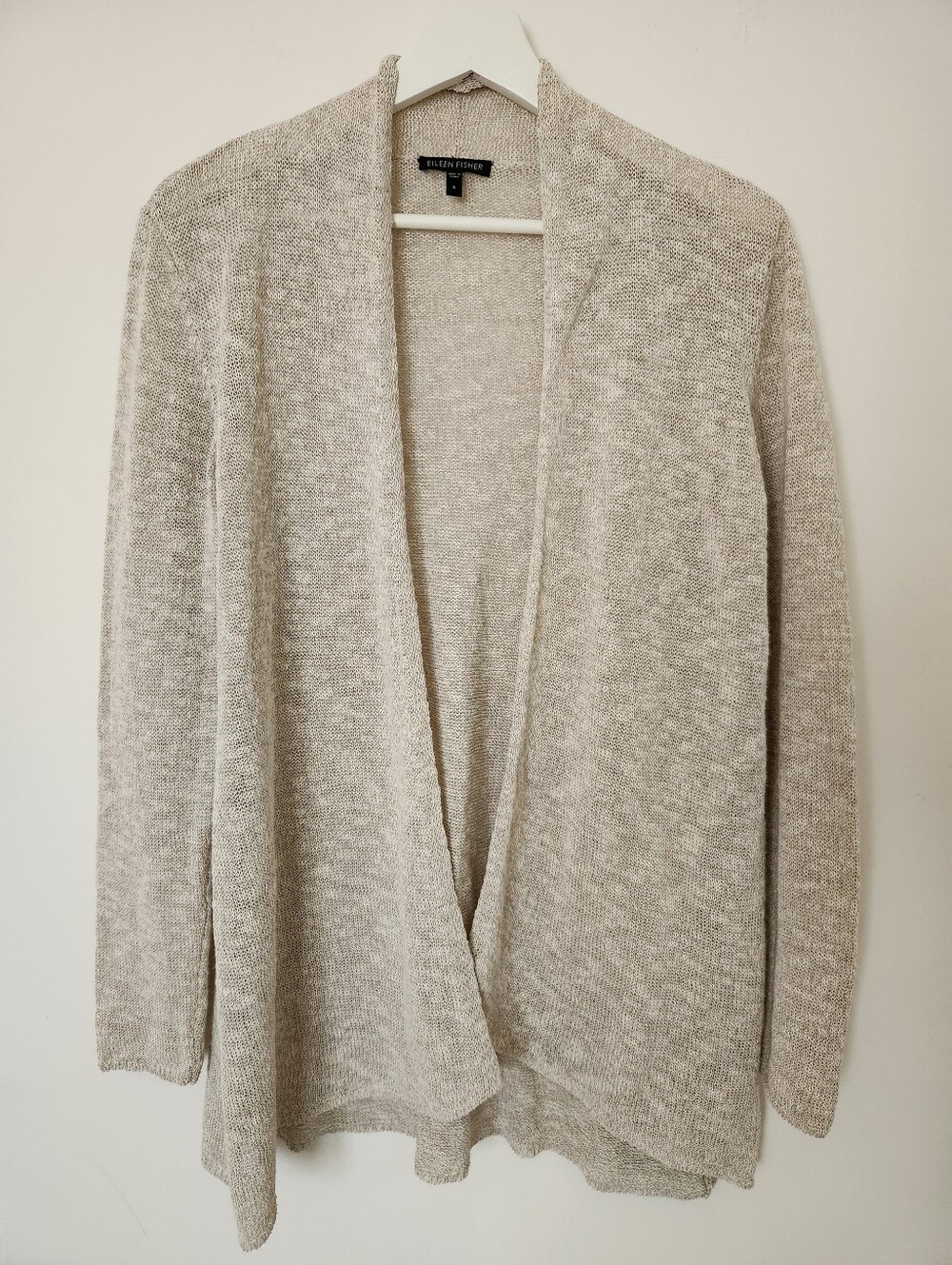 Eileen Fisher Organic Melange Linen Grain Knit Cardigan